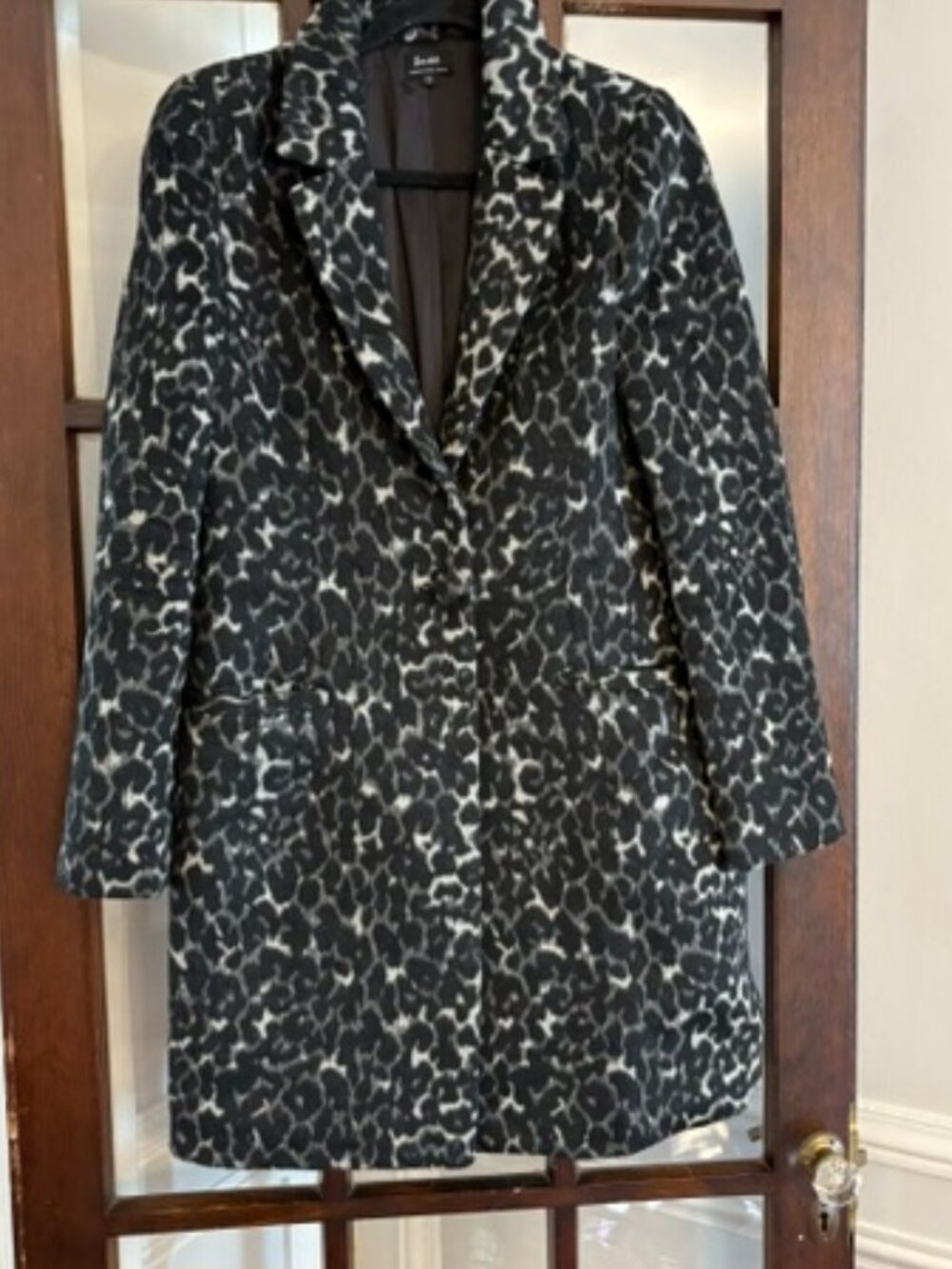 Bardot Leopard Print Coat, Size 6
